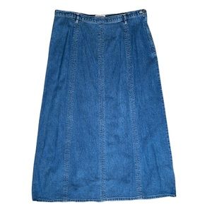SALE Christopher & Banks denim midi skirt Sz 10